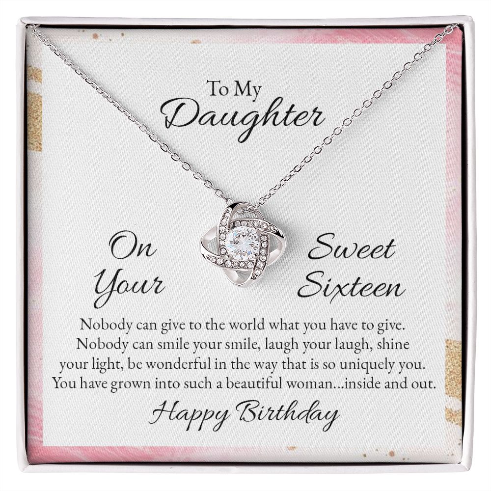 To My Daughter Nobody Can Give to the World Infinity Knot Necklace Message Card-Express Your Love Gifts