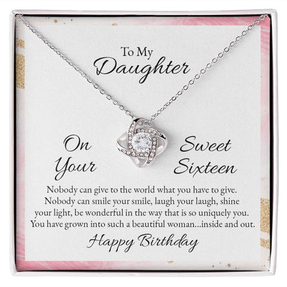 To My Daughter Nobody Can Give to the World Infinity Knot Necklace Message Card-Express Your Love Gifts