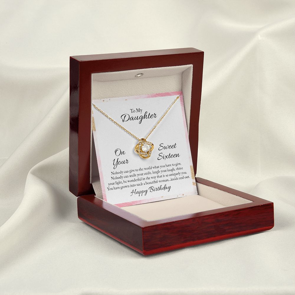 To My Daughter Nobody Can Give to the World Infinity Knot Necklace Message Card-Express Your Love Gifts