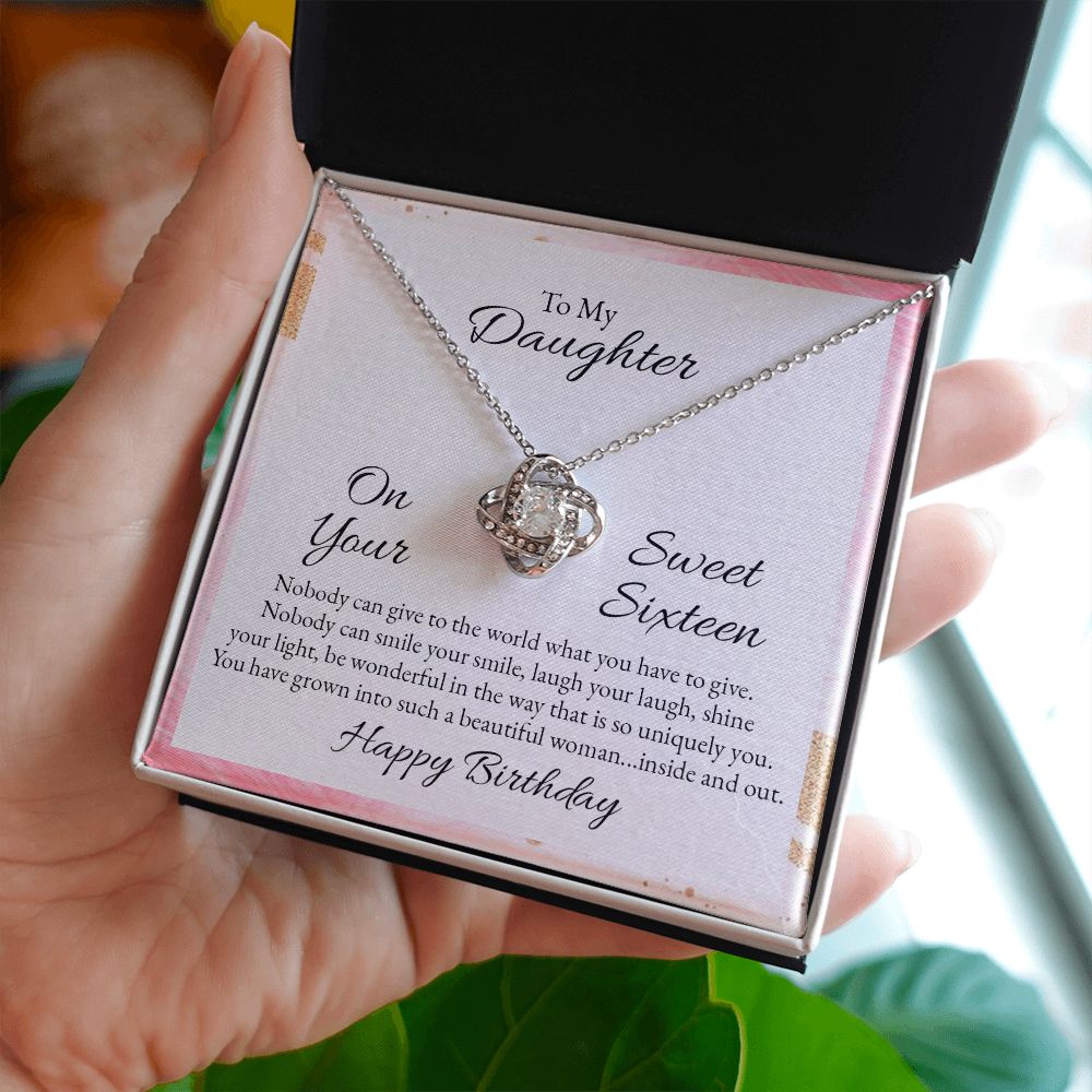 To My Daughter Nobody Can Give to the World Infinity Knot Necklace Message Card-Express Your Love Gifts