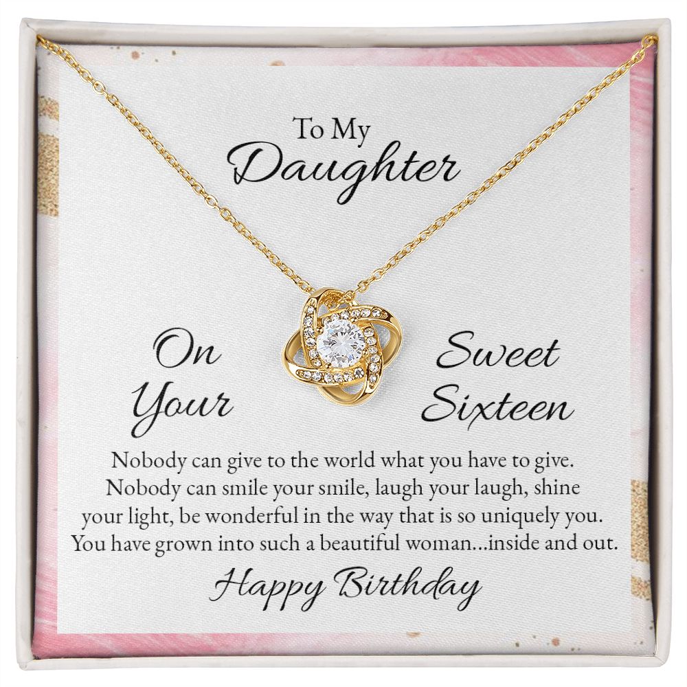 To My Daughter Nobody Can Give to the World Infinity Knot Necklace Message Card-Express Your Love Gifts