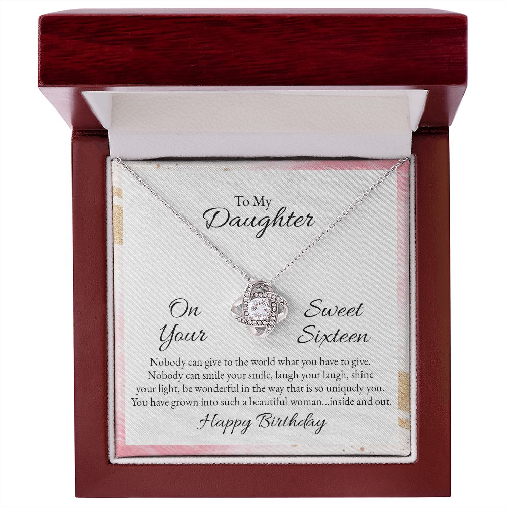 To My Daughter Nobody Can Give to the World Infinity Knot Necklace Message Card-Express Your Love Gifts