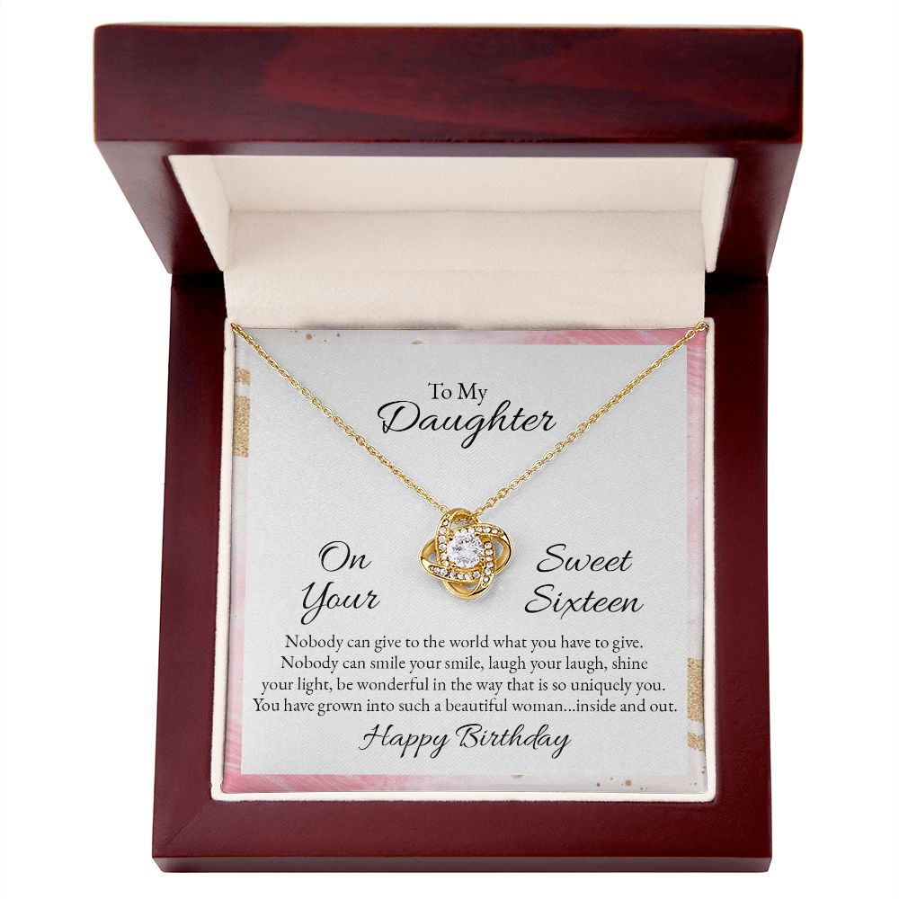 To My Daughter Nobody Can Give to the World Infinity Knot Necklace Message Card-Express Your Love Gifts