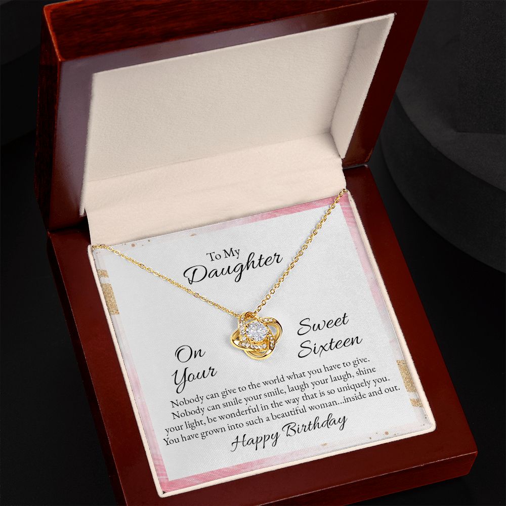 To My Daughter Nobody Can Give to the World Infinity Knot Necklace Message Card-Express Your Love Gifts