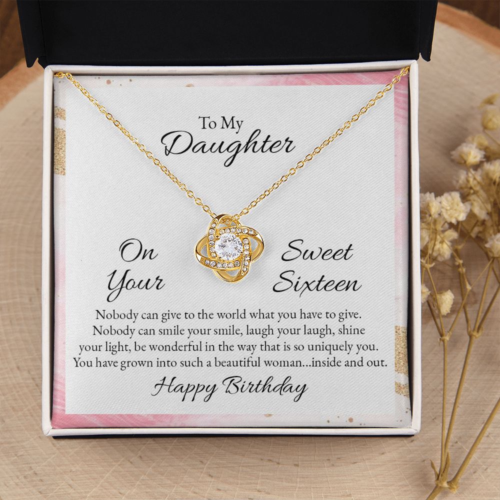 To My Daughter Nobody Can Give to the World Infinity Knot Necklace Message Card-Express Your Love Gifts