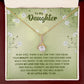To My Daughter Nothing That Could Lessen My Love For You Alluring Ribbon Necklace Message Card-Express Your Love Gifts