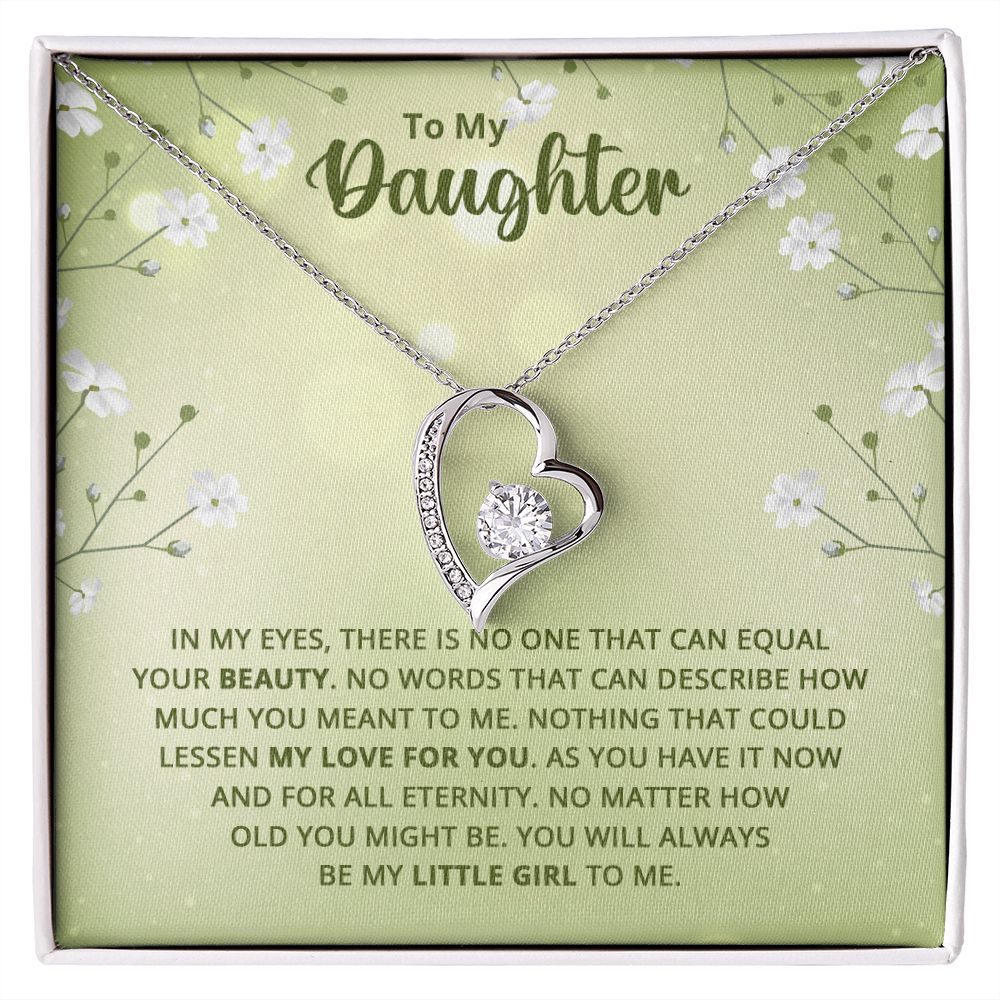To My Daughter Nothing That Could Lessen My Love For You Forever Necklace w Message Card-Express Your Love Gifts