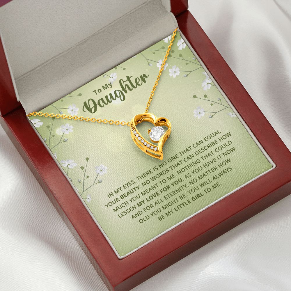 To My Daughter Nothing That Could Lessen My Love For You Forever Necklace w Message Card-Express Your Love Gifts