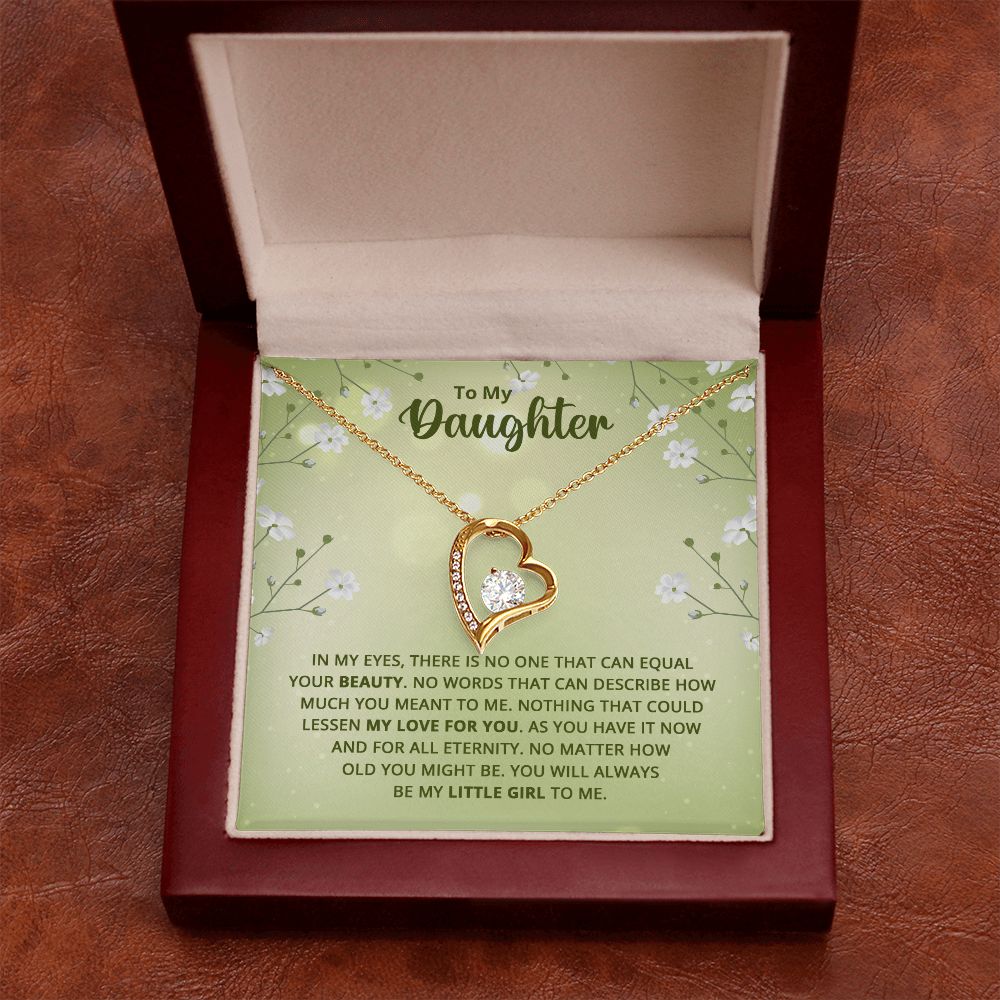 To My Daughter Nothing That Could Lessen My Love For You Forever Necklace w Message Card-Express Your Love Gifts