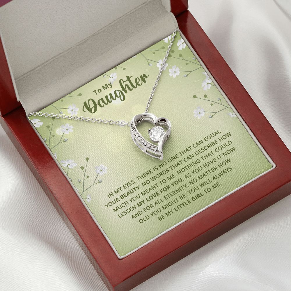 To My Daughter Nothing That Could Lessen My Love For You Forever Necklace w Message Card-Express Your Love Gifts