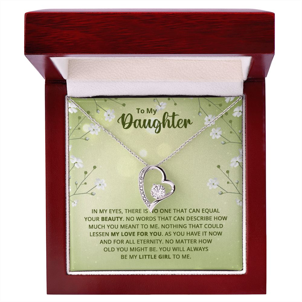 To My Daughter Nothing That Could Lessen My Love For You Forever Necklace w Message Card-Express Your Love Gifts