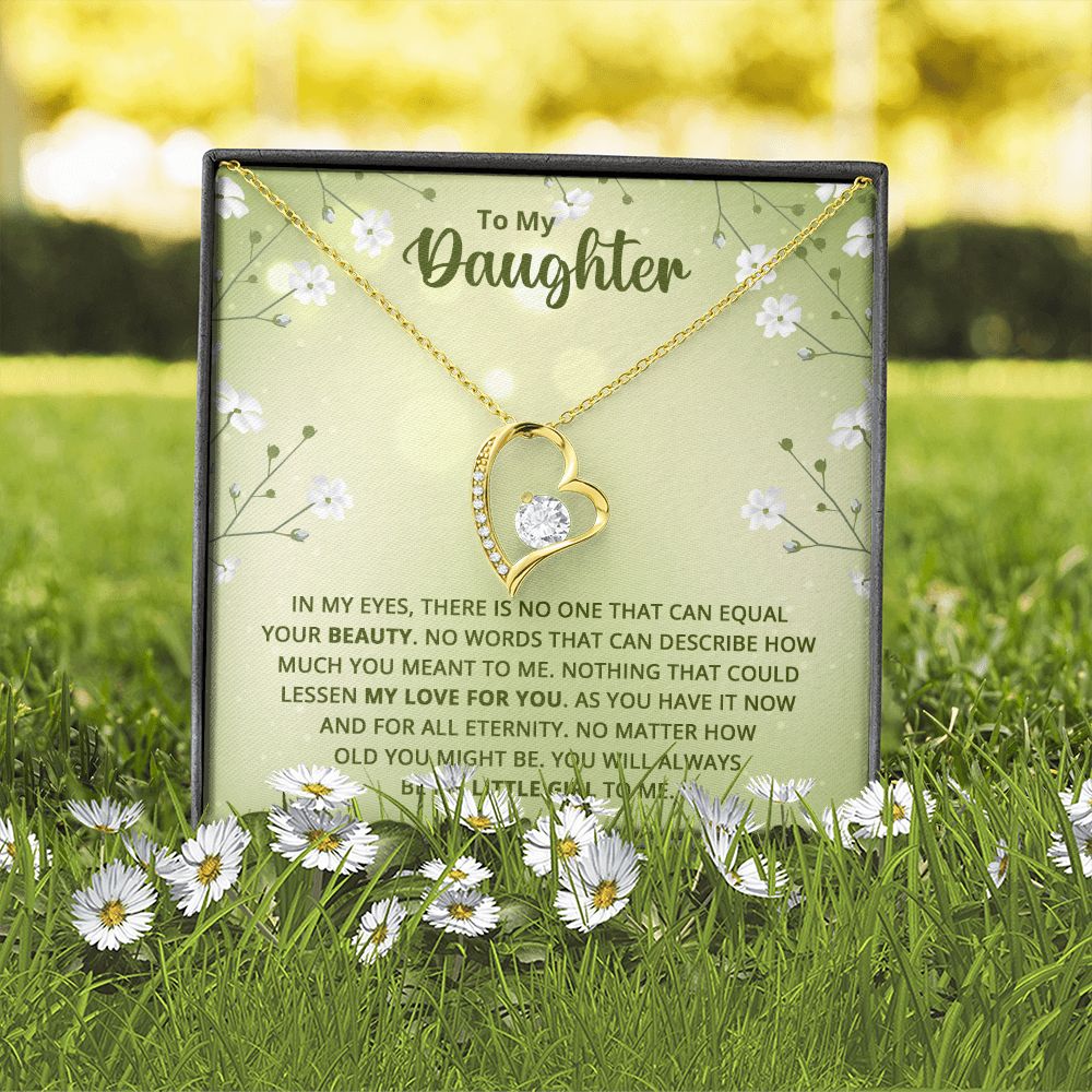 To My Daughter Nothing That Could Lessen My Love For You Forever Necklace w Message Card-Express Your Love Gifts