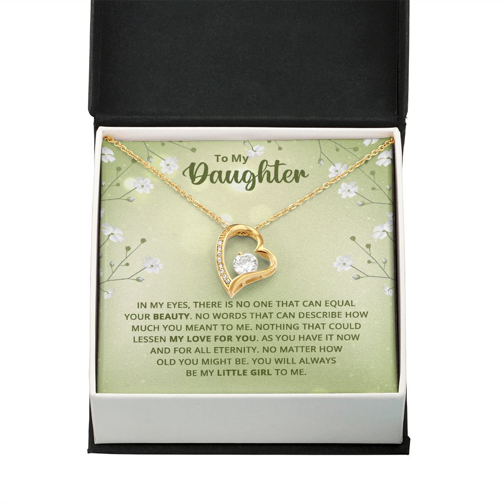 To My Daughter Nothing That Could Lessen My Love For You Forever Necklace w Message Card-Express Your Love Gifts
