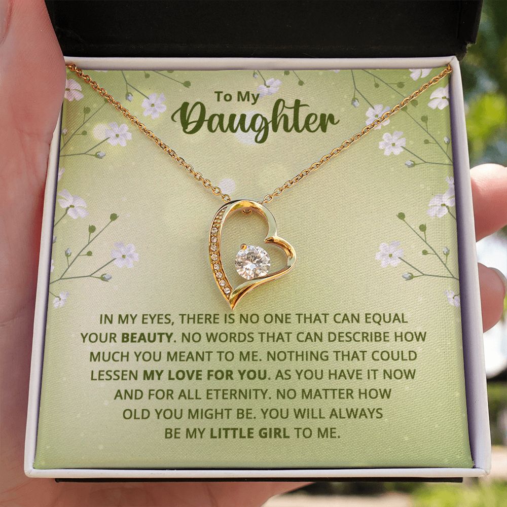 To My Daughter Nothing That Could Lessen My Love For You Forever Necklace w Message Card-Express Your Love Gifts