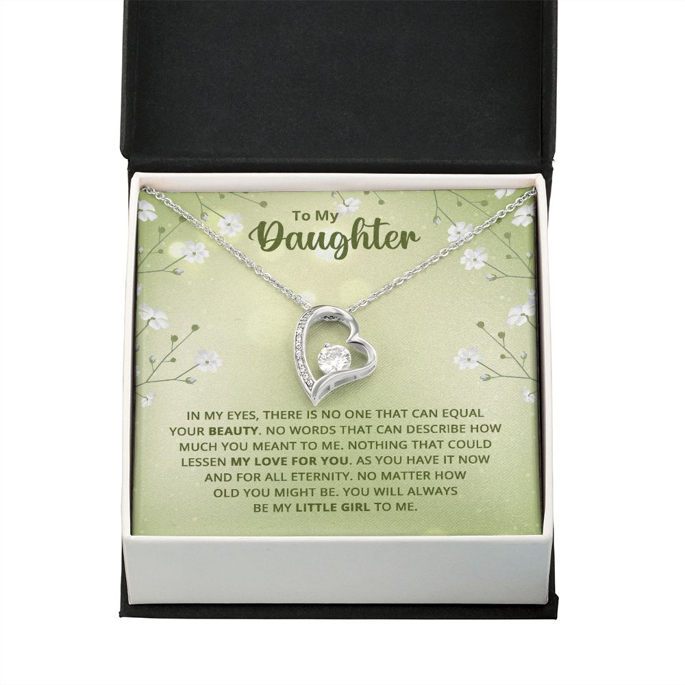 To My Daughter Nothing That Could Lessen My Love For You Forever Necklace w Message Card-Express Your Love Gifts