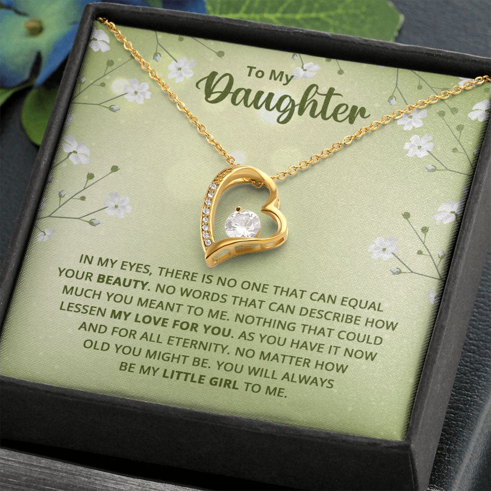 To My Daughter Nothing That Could Lessen My Love For You Forever Necklace w Message Card-Express Your Love Gifts