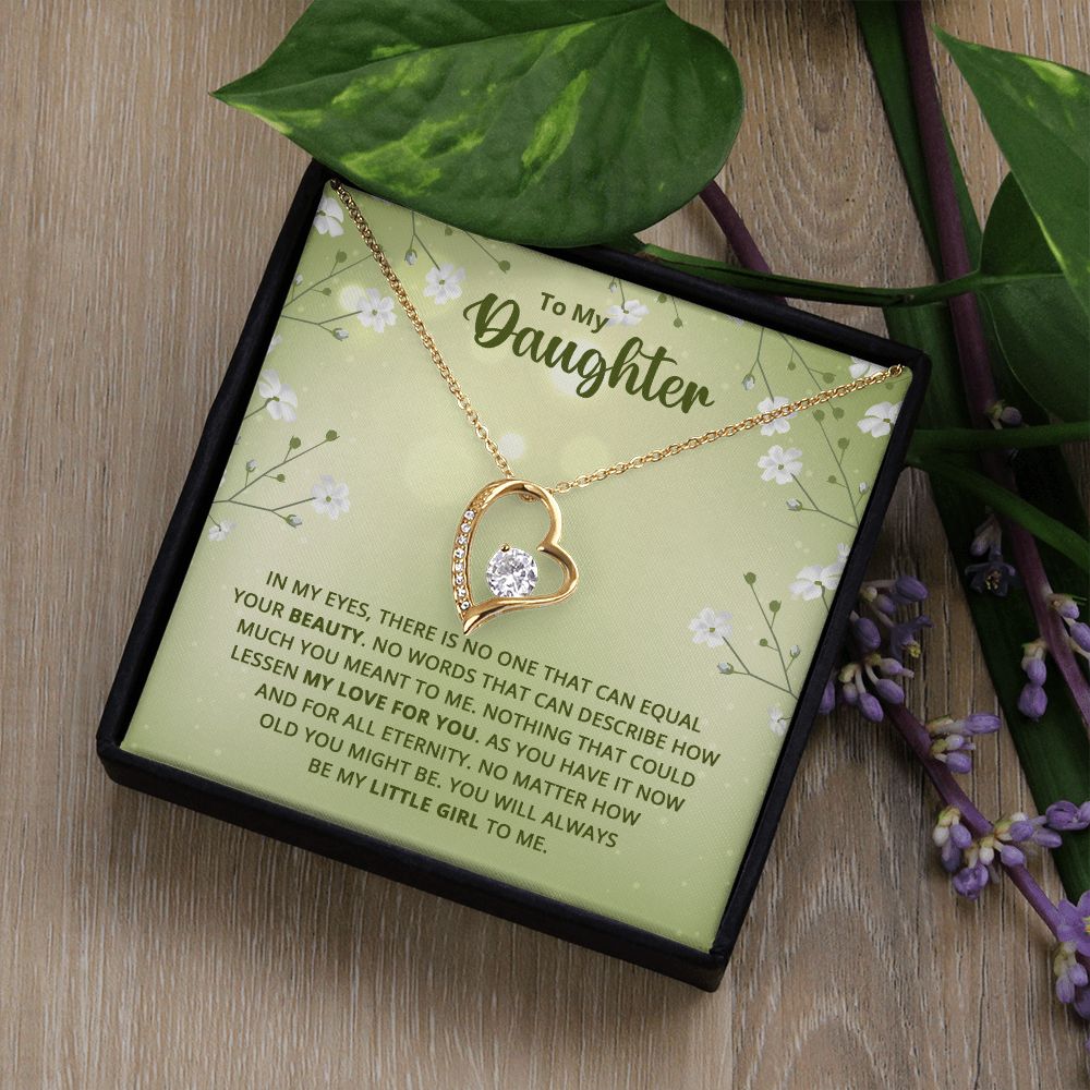 To My Daughter Nothing That Could Lessen My Love For You Forever Necklace w Message Card-Express Your Love Gifts