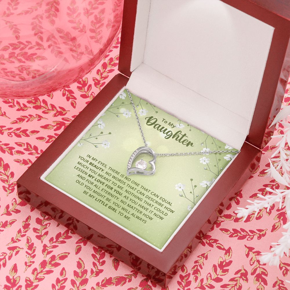 To My Daughter Nothing That Could Lessen My Love For You Forever Necklace w Message Card-Express Your Love Gifts
