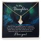 To My Daughter One of the Greatest Joys of a Parent Alluring Ribbon Necklace Message Card-Express Your Love Gifts