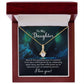 To My Daughter One of the Greatest Joys of a Parent Alluring Ribbon Necklace Message Card-Express Your Love Gifts
