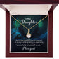 To My Daughter One of the Greatest Joys of a Parent Alluring Ribbon Necklace Message Card-Express Your Love Gifts