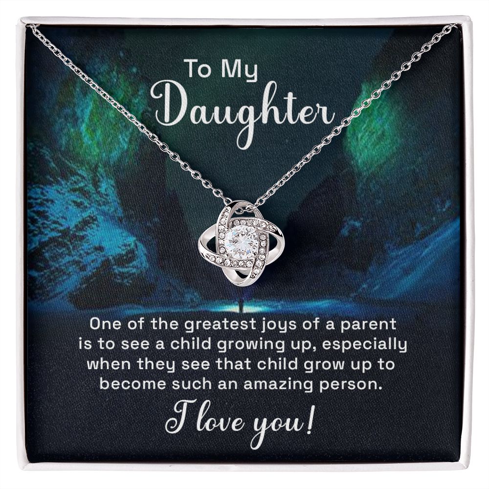 To My Daughter One of the Greatest Joys of a Parent Infinity Knot Necklace Message Card-Express Your Love Gifts