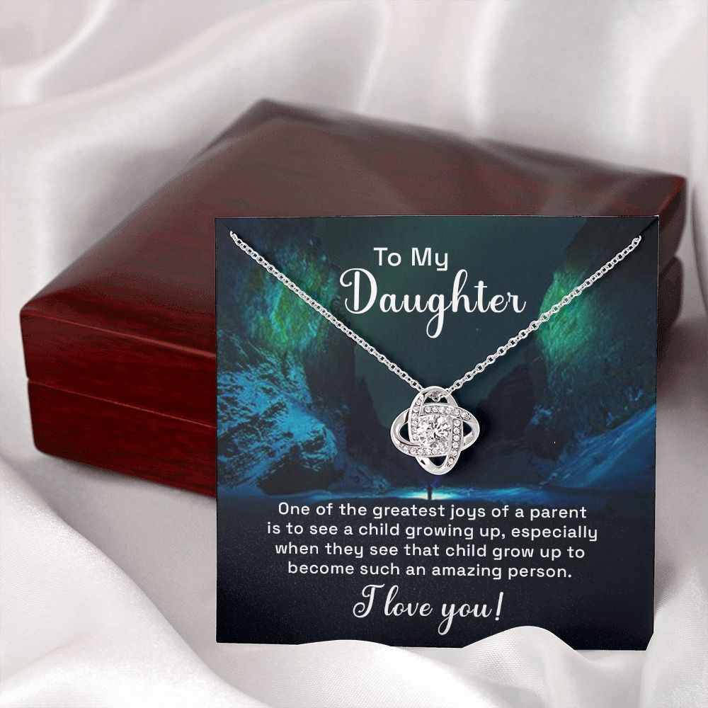 To My Daughter One of the Greatest Joys of a Parent Infinity Knot Necklace Message Card-Express Your Love Gifts