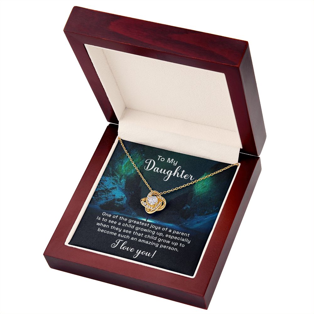 To My Daughter One of the Greatest Joys of a Parent Infinity Knot Necklace Message Card-Express Your Love Gifts