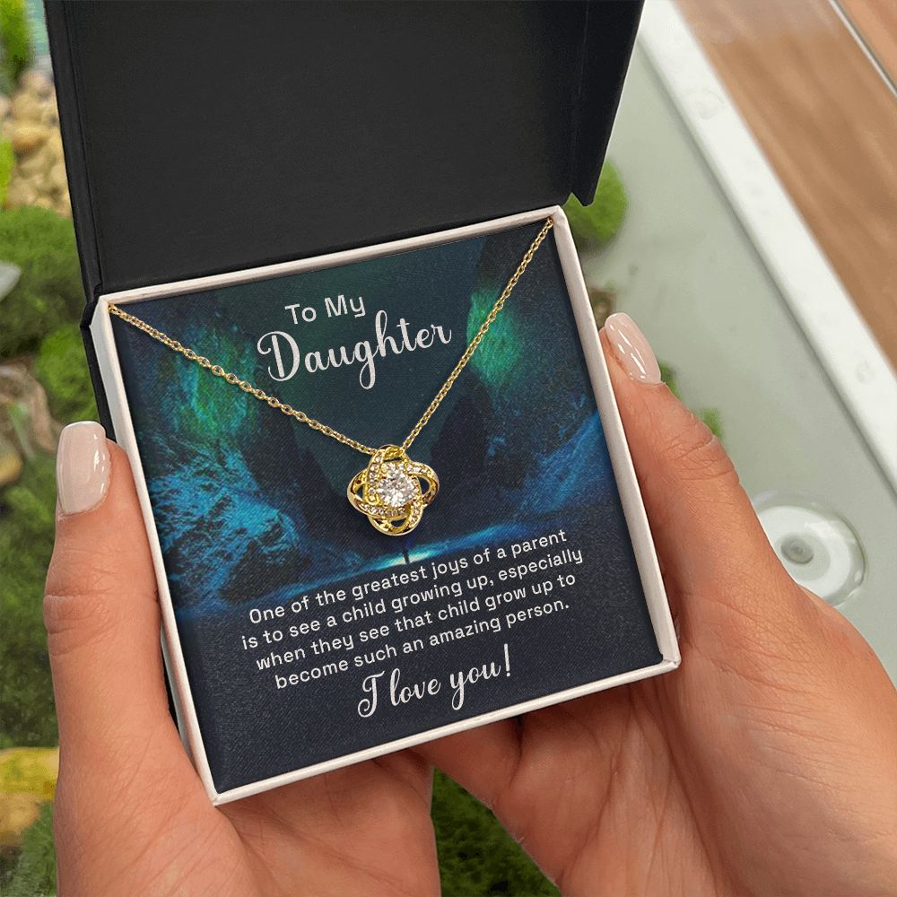 To My Daughter One of the Greatest Joys of a Parent Infinity Knot Necklace Message Card-Express Your Love Gifts