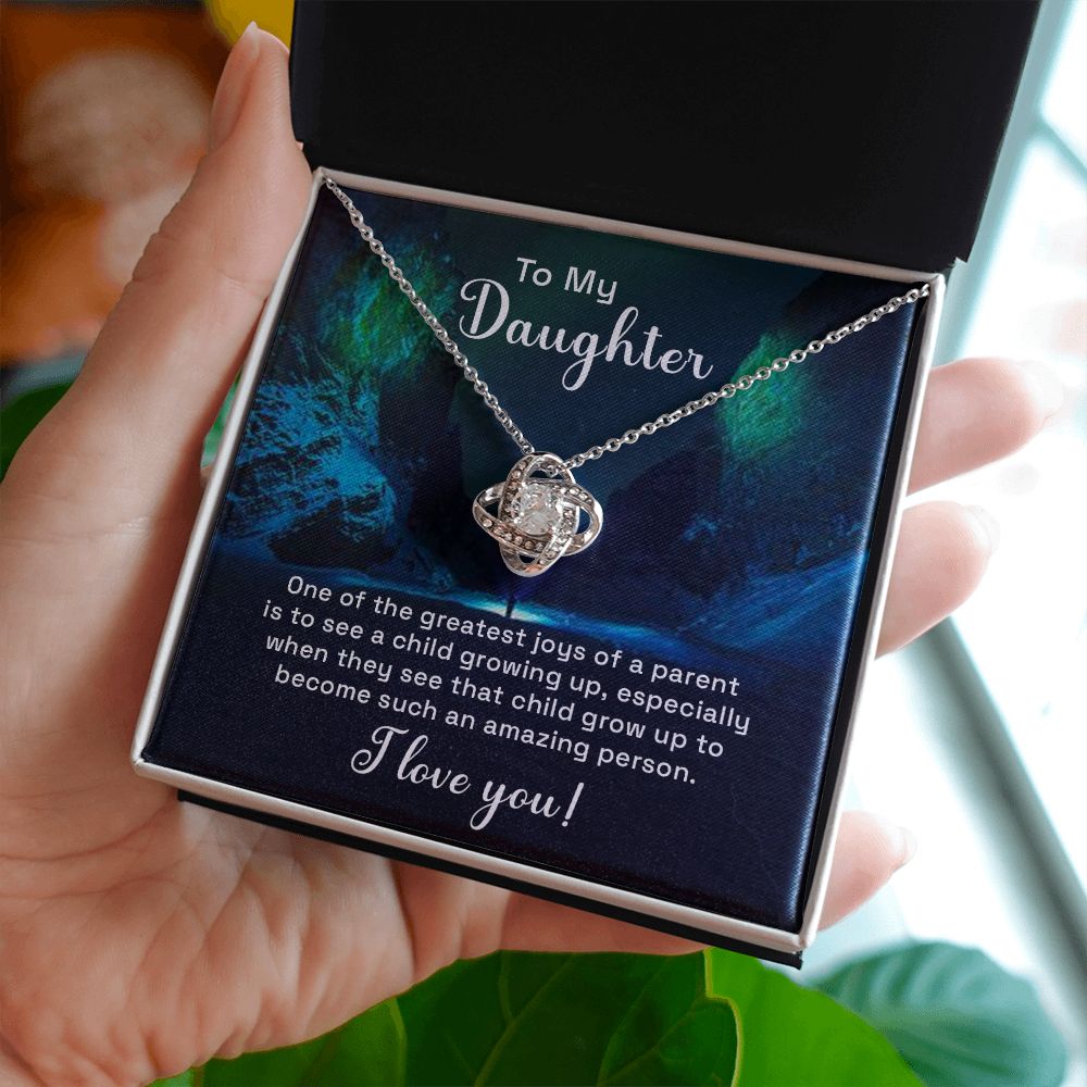 To My Daughter One of the Greatest Joys of a Parent Infinity Knot Necklace Message Card-Express Your Love Gifts
