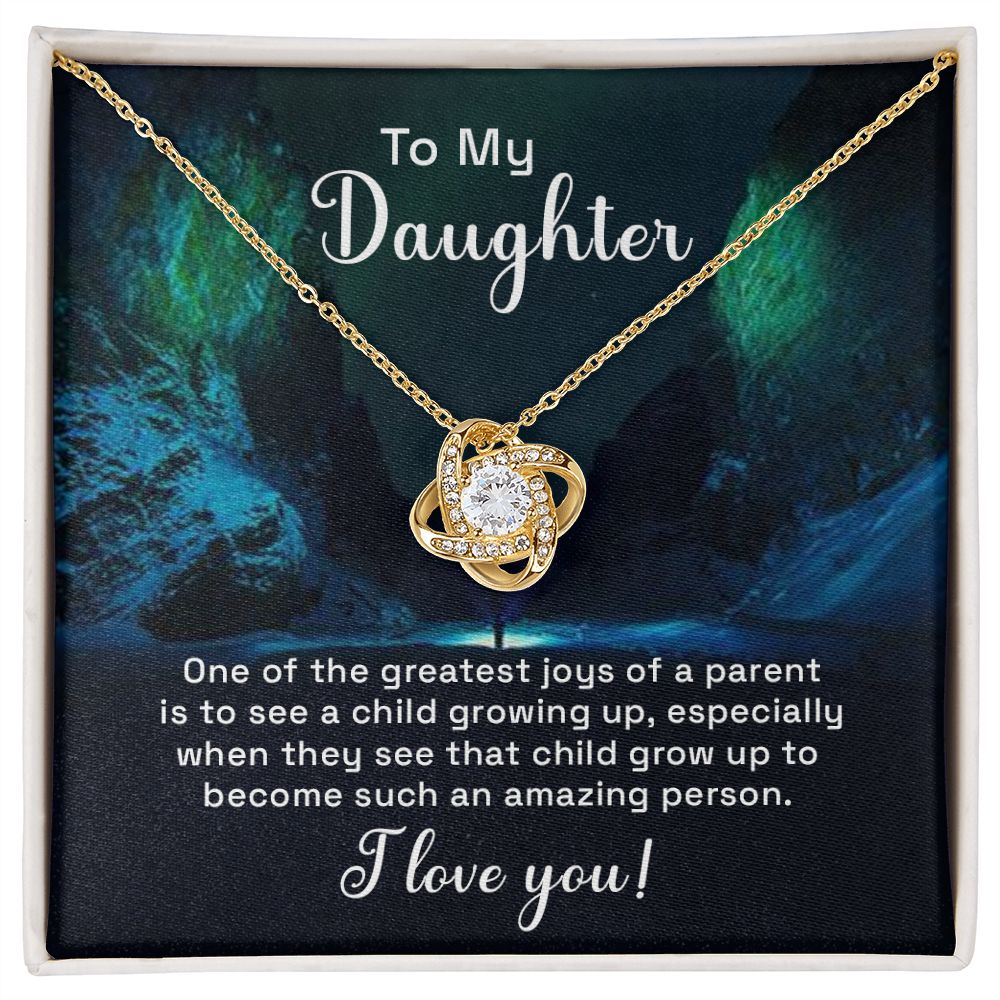 To My Daughter One of the Greatest Joys of a Parent Infinity Knot Necklace Message Card-Express Your Love Gifts