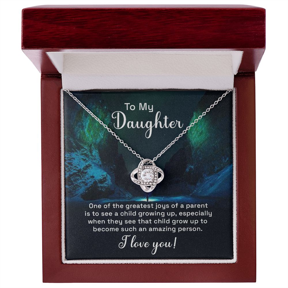 To My Daughter One of the Greatest Joys of a Parent Infinity Knot Necklace Message Card-Express Your Love Gifts