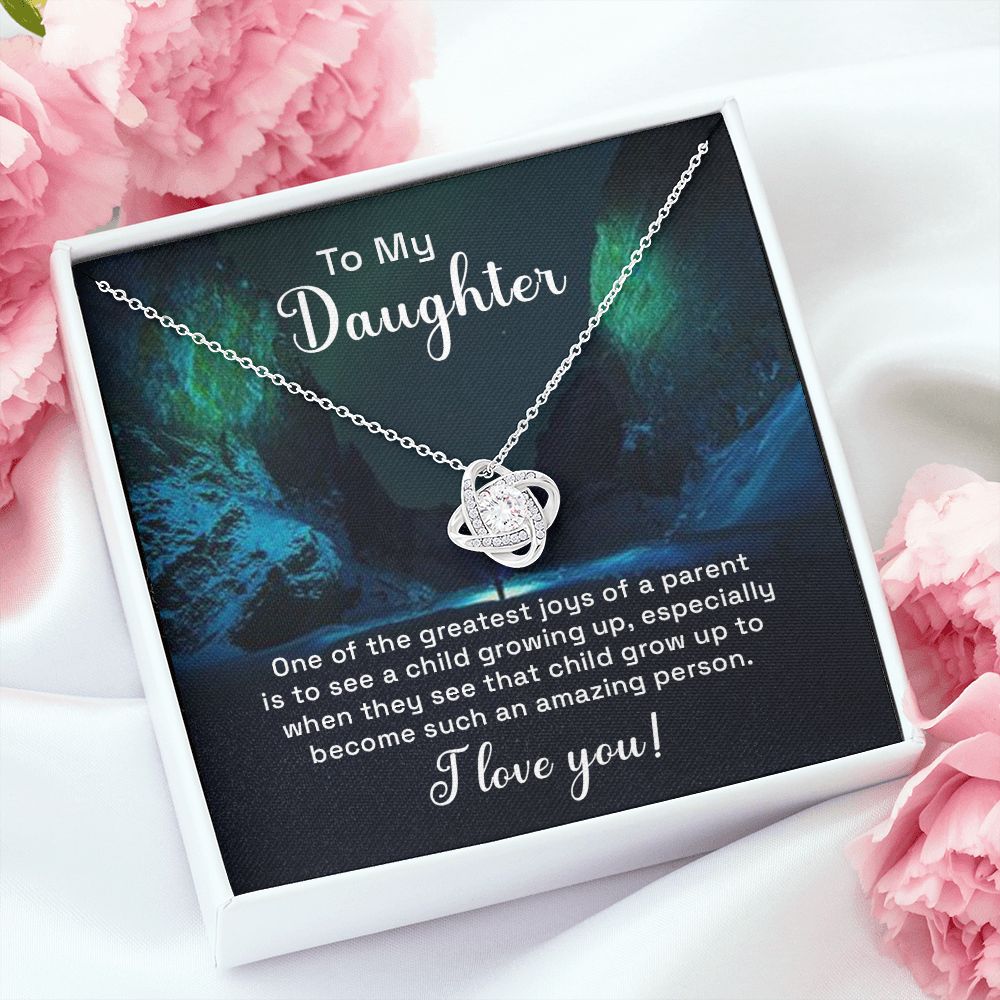 To My Daughter One of the Greatest Joys of a Parent Infinity Knot Necklace Message Card-Express Your Love Gifts