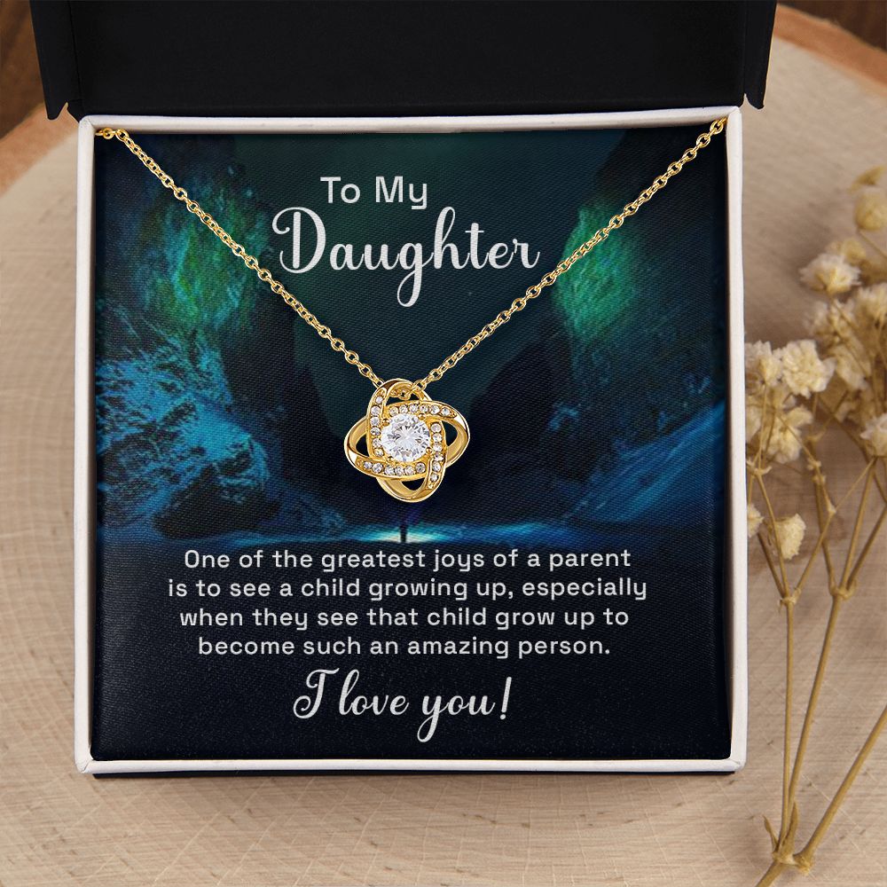 To My Daughter One of the Greatest Joys of a Parent Infinity Knot Necklace Message Card-Express Your Love Gifts