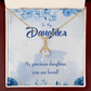 To My Daughter Precious Daughter Alluring Ribbon Necklace Message Card-Express Your Love Gifts