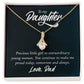 To My Daughter Precious Little Girl Alluring Ribbon Necklace Message Card-Express Your Love Gifts