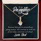 To My Daughter Precious Little Girl Alluring Ribbon Necklace Message Card-Express Your Love Gifts