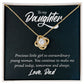 To My Daughter Precious Little Girl Infinity Knot Necklace Message Card-Express Your Love Gifts