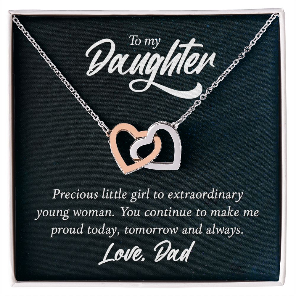 To My Daughter Precious Little Girl Inseparable Necklace-Express Your Love Gifts
