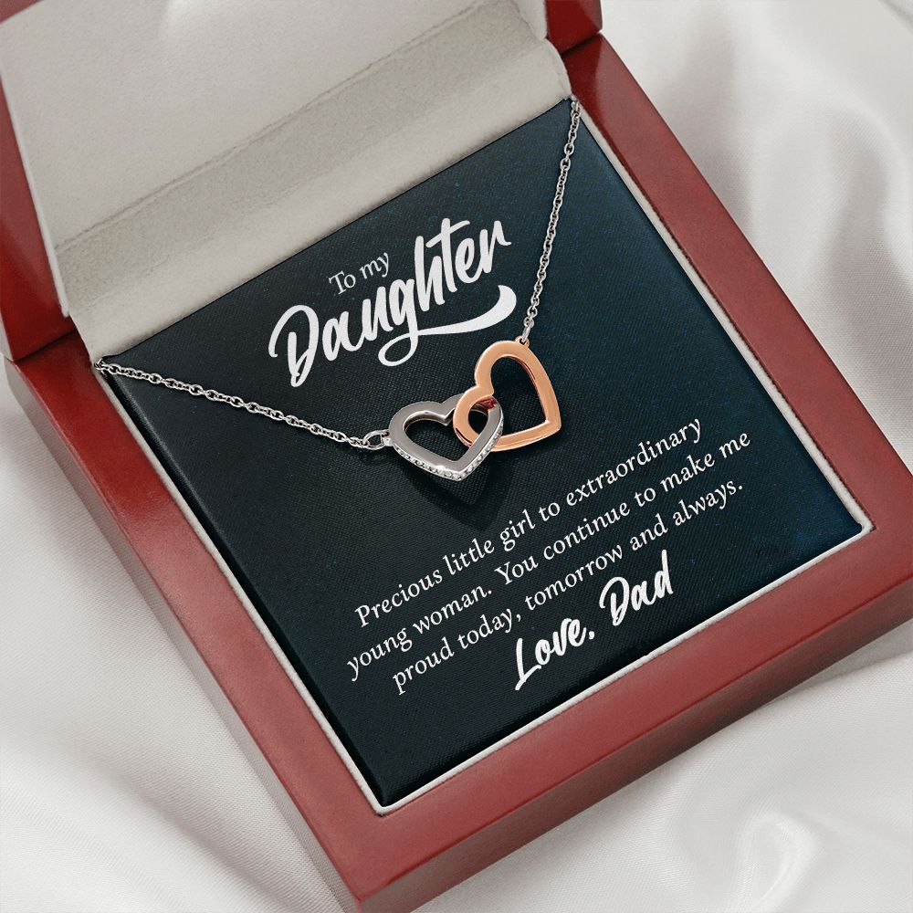 To My Daughter Precious Little Girl Inseparable Necklace-Express Your Love Gifts