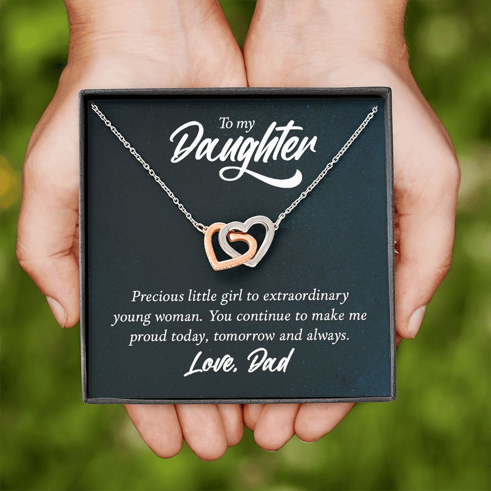 To My Daughter Precious Little Girl Inseparable Necklace-Express Your Love Gifts