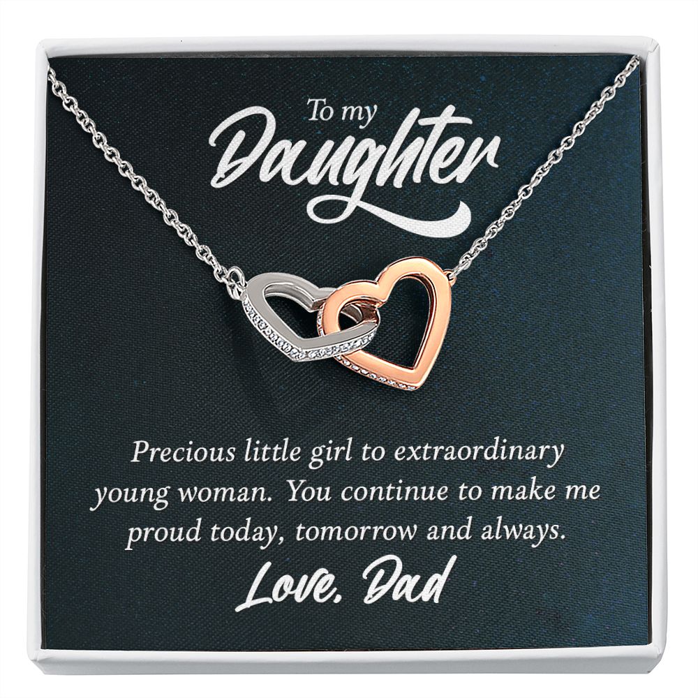 To My Daughter Precious Little Girl Inseparable Necklace-Express Your Love Gifts
