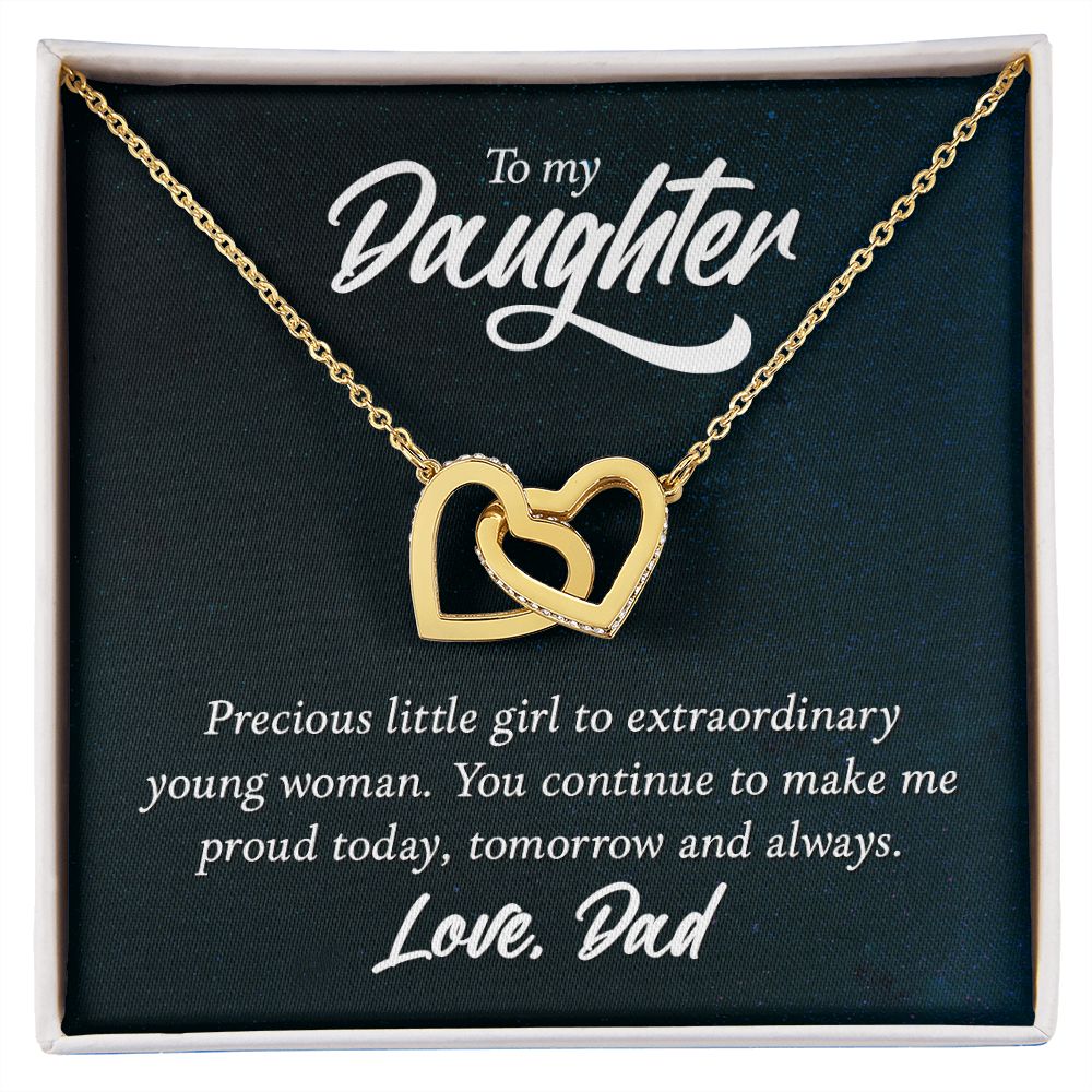 To My Daughter Precious Little Girl Inseparable Necklace-Express Your Love Gifts
