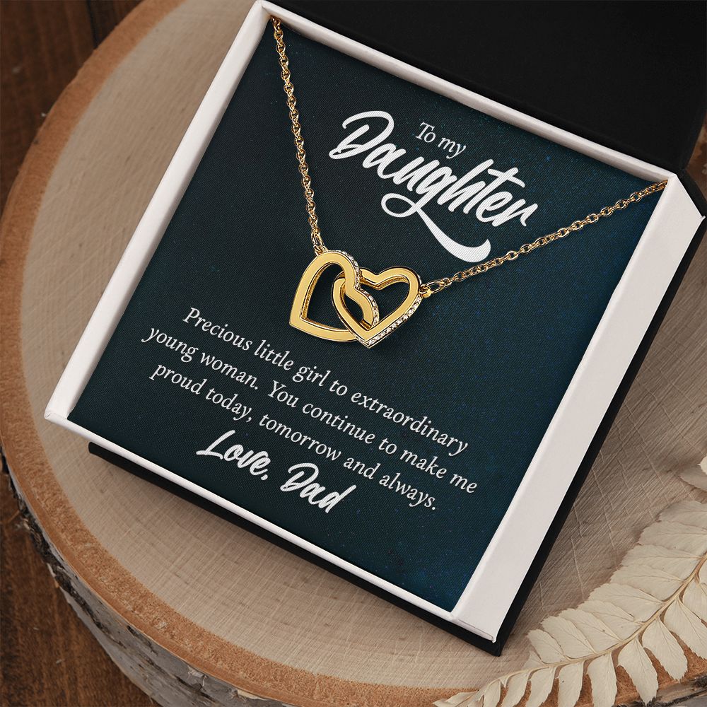 To My Daughter Precious Little Girl Inseparable Necklace-Express Your Love Gifts