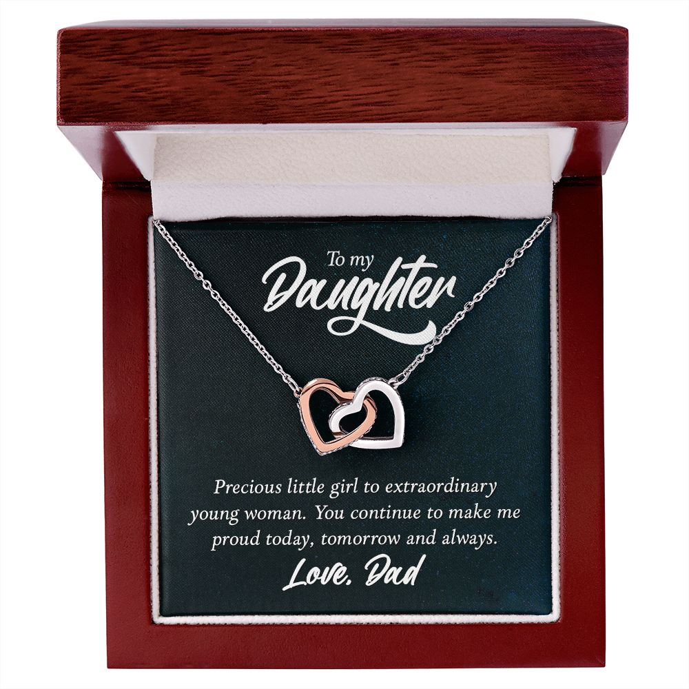 To My Daughter Precious Little Girl Inseparable Necklace-Express Your Love Gifts