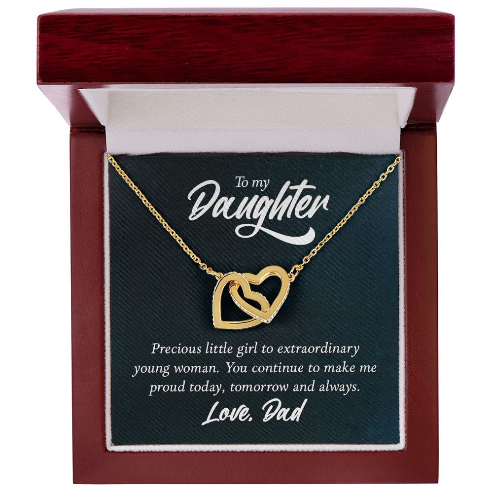 To My Daughter Precious Little Girl Inseparable Necklace-Express Your Love Gifts