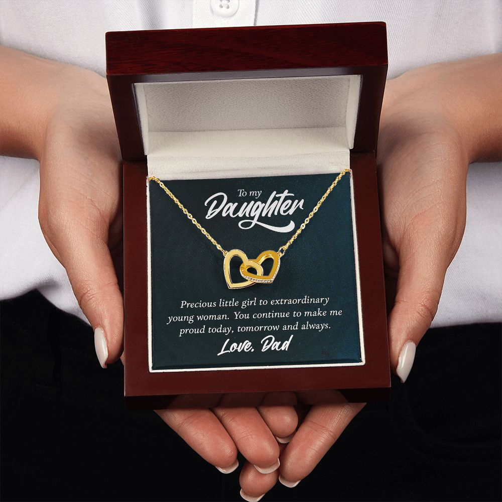 To My Daughter Precious Little Girl Inseparable Necklace-Express Your Love Gifts