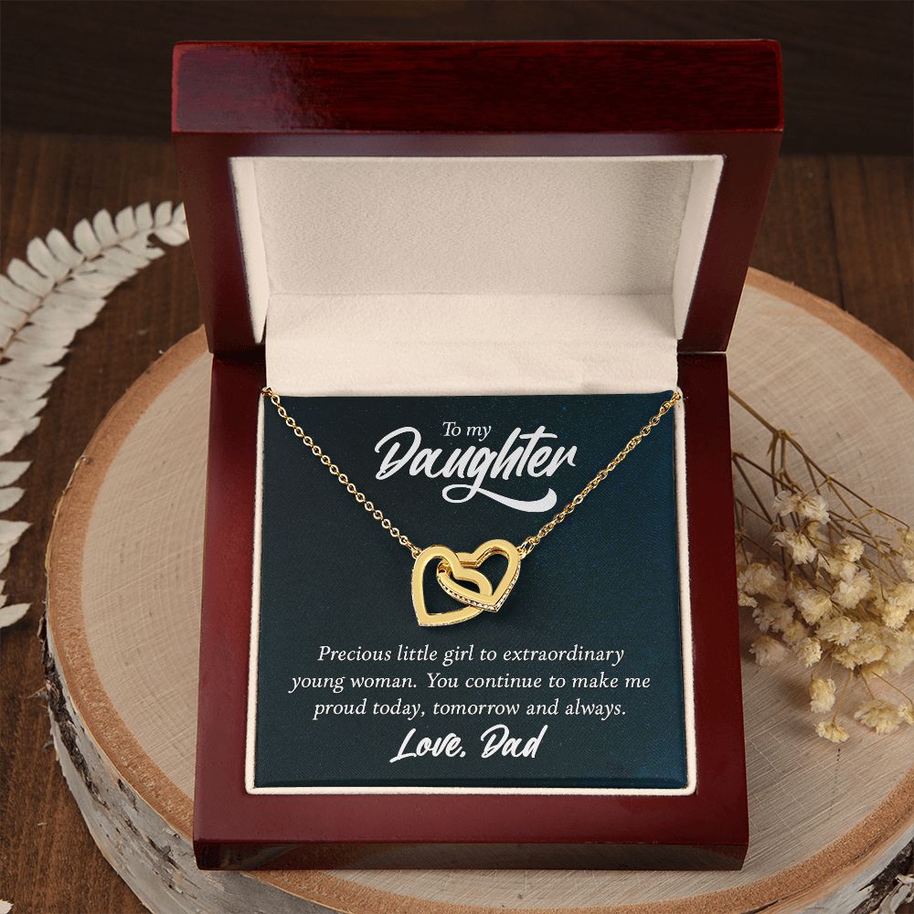 To My Daughter Precious Little Girl Inseparable Necklace-Express Your Love Gifts