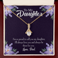 To My Daughter Proud Dad Alluring Ribbon Necklace Message Card-Express Your Love Gifts