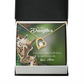 To My Daughter Rain or Shine From Mom Forever Necklace w Message Card-Express Your Love Gifts